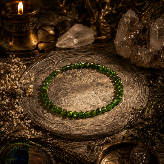 Diopside Faceted Bracelet