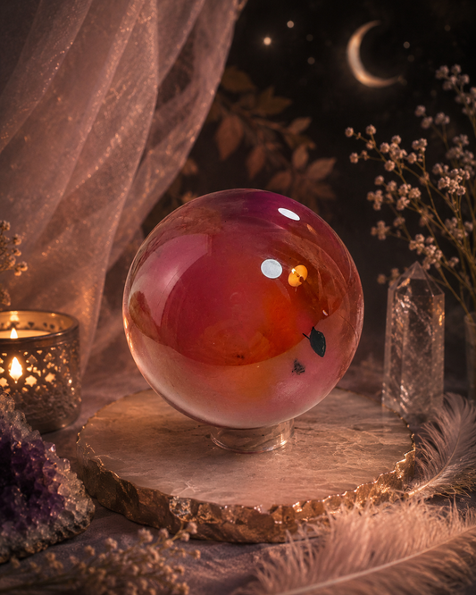 Jelly Pink Agate Sphere
