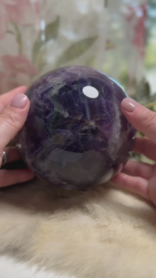 Luxurious Purple Fluorite Sphere - Large