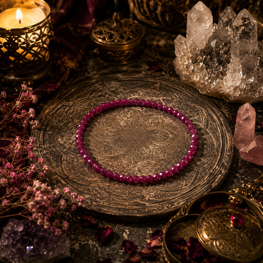Burmese Ruby Faceted Bracelet